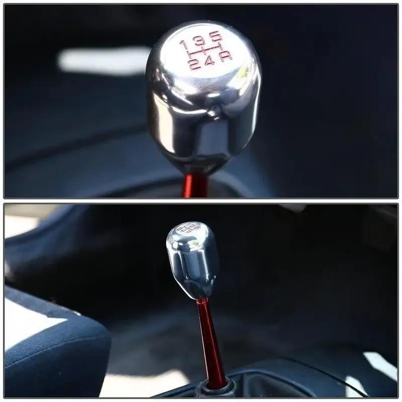 Universal Manual Car Modification Gear Head Gear Rod Aluminum Alloy Head Car Gear Head, Manual, Partially Threaded Automatic