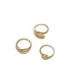 3pcs Gold Irregular Open Rings Set  European American Style Personality Temperament Rings  Versatile Fashion Jewelry Suitable fo