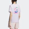 Adidas Neo Logo Letter Print Loose Round Neck Short Sleeve T-Shirt Women T-Shirts Light-Purple IP3880