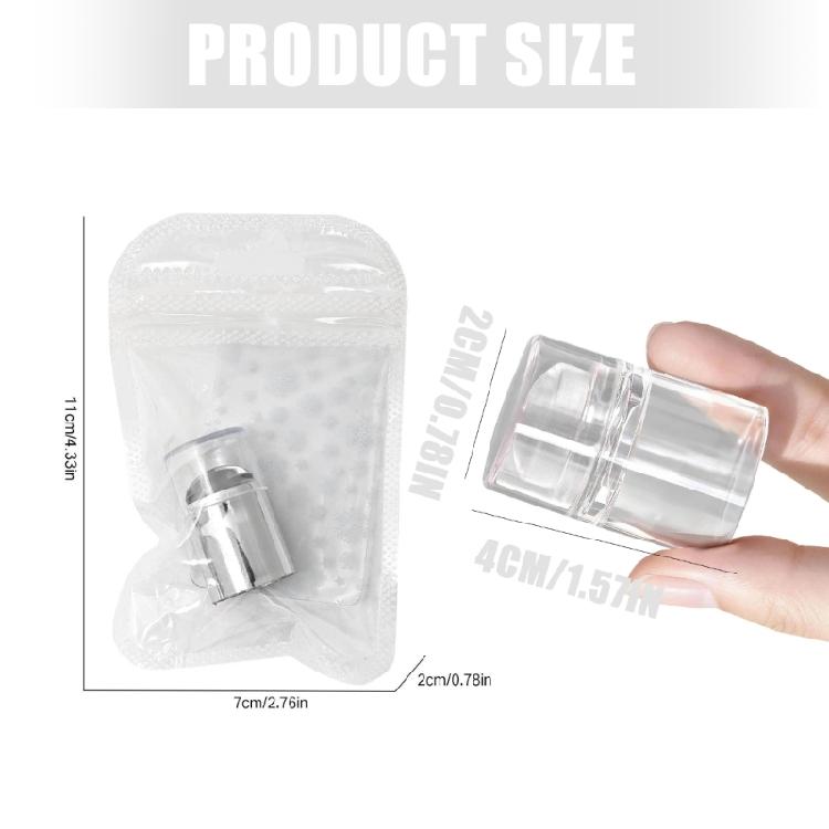 Travel Size Silicone Nail Art Stamper Offering Crisp Imprints And Easy Pattern Positioning