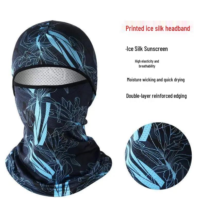 Anti-Burn Ice Silk Welding Headgear: Sweat-Absorbing Full Face & Neck Protection