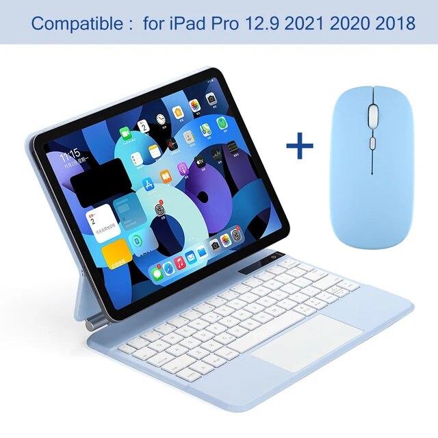 For Magic Backlit Keyboard Mouse Wireless 2022 for IPad Air 4 Air 5 Case for IPad Pro 11 2021 2020 Pro 12.9 Cover