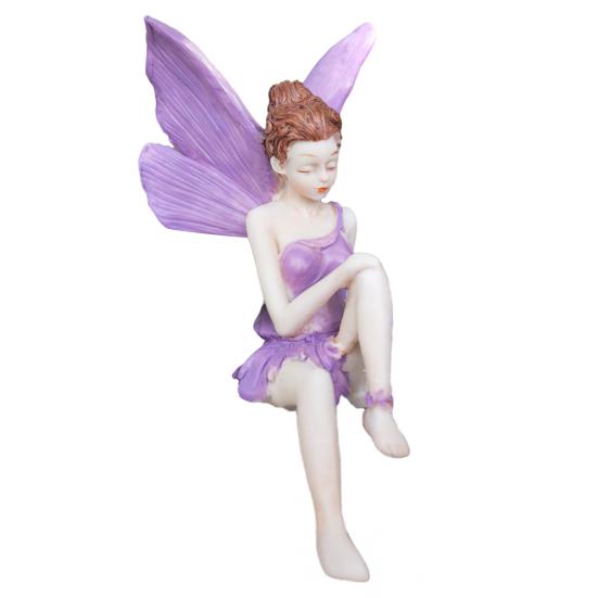 Flower Fairy Ornaments Beautiful And Fine Carving Figurines Resin Sculpture фиолетовый