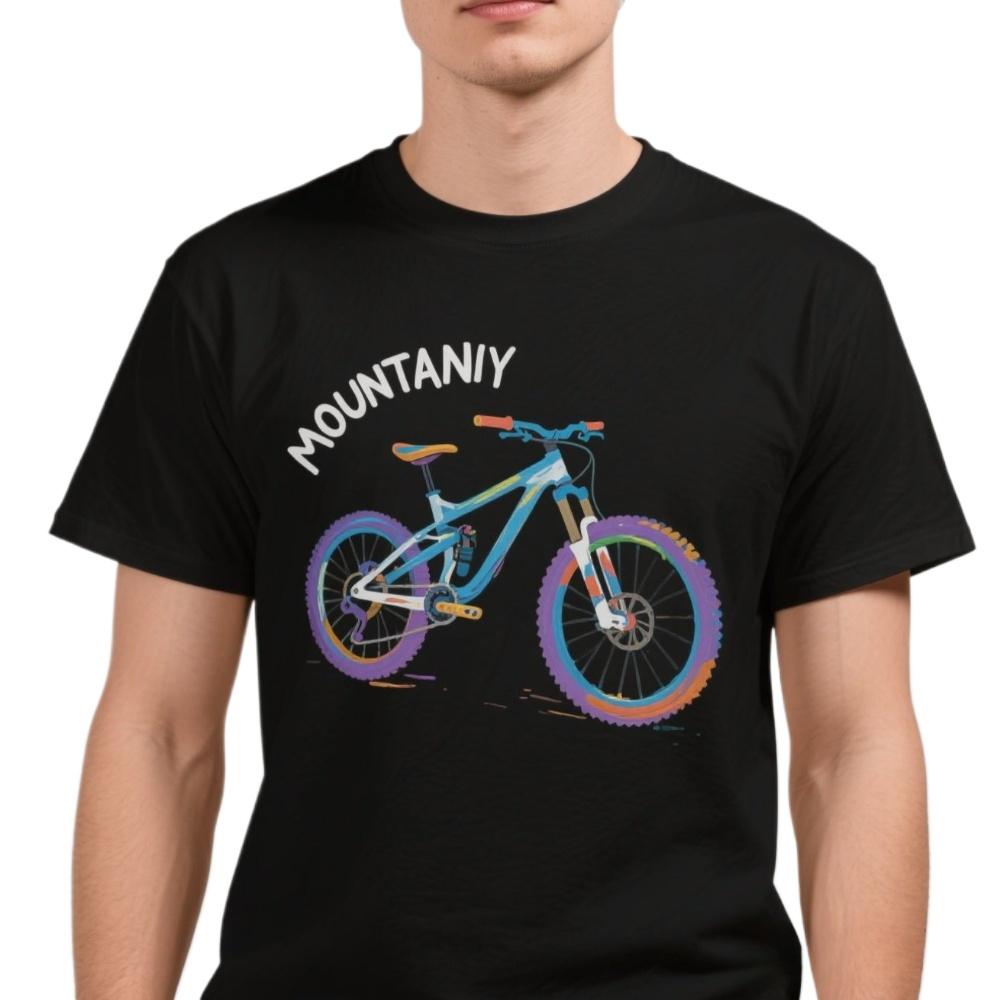 

Funny Mountain Bike Painted Graphic TShirt Summer Cotton ONeck Short Sleeve Mens T Shirt New S3XL 4XL