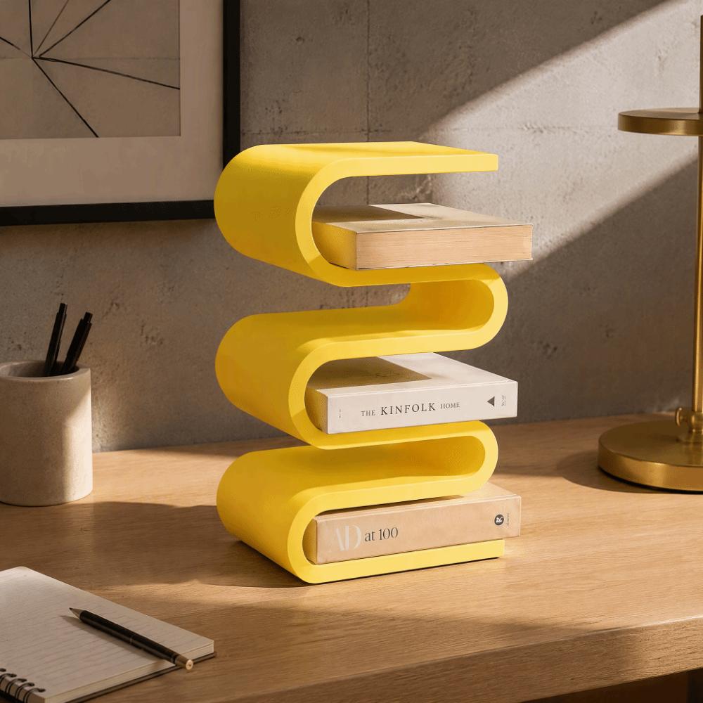 Multi-layer Book Shelf 3D Printed Desk Storage Rack Home Decor Vertical Book Holder Bedside Table
