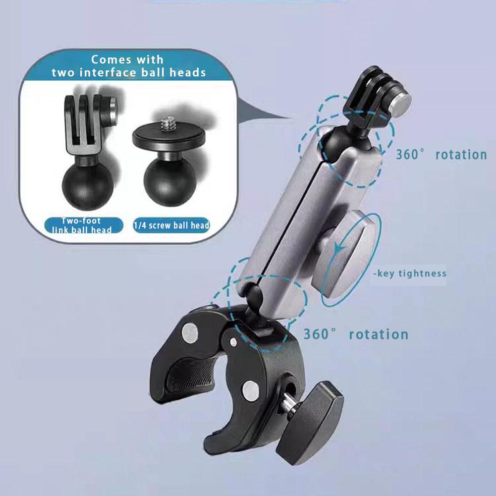 360° For Gopro Hero Bike Bicycle Motorcycle Handlebar Handle Bar Mount Holder for SJCAM DJI Osmo Insta360 X4 Camera Accessories