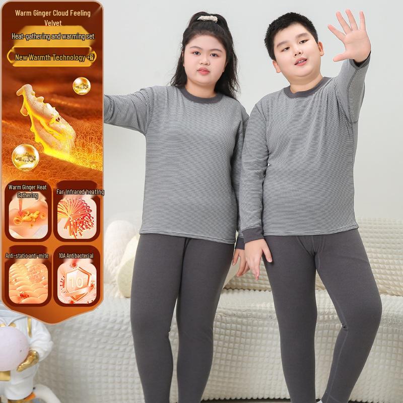 Warm Winter Kids Pajama Set: Youth Chubby Autumn Clothes & Pants