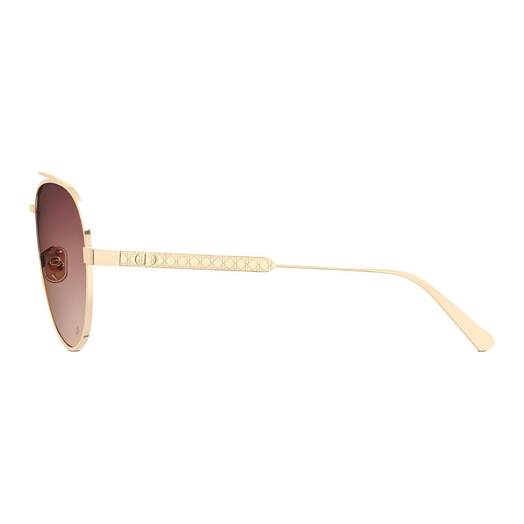 Dior Cannage Logo Pilot Sunglasses Unisex sunglasses Gold DIORCANNAGE-A1U-B0F2