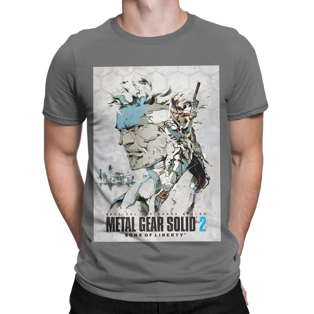 Metal Gear Solid 2 Poster Graphic 100 Cotton TShirt Metal Gear Solid Tees Tops For Unisex