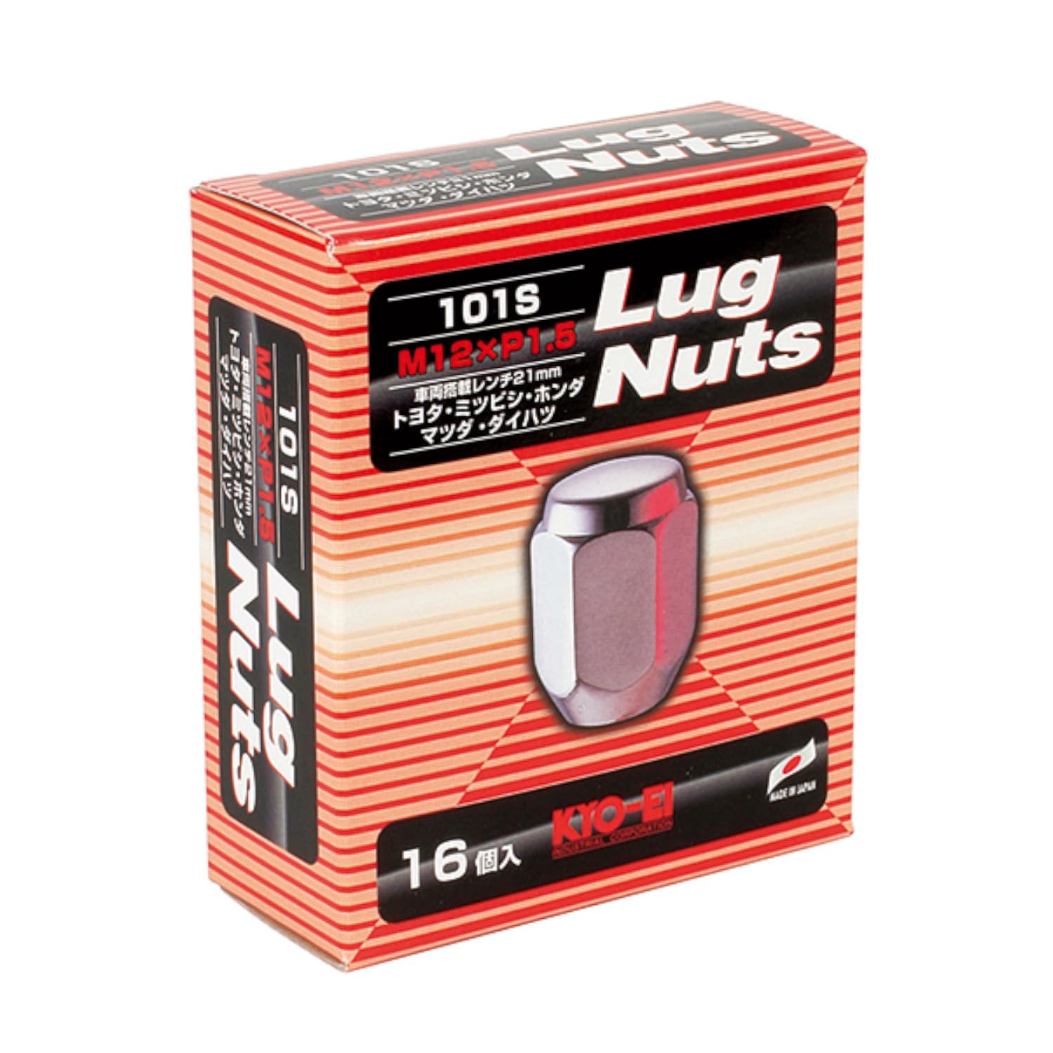 Lug Nuts 16 Type M12 x KYO-EI [Kyoei Sangyo] [Quantity pieces] [Bag 21HEX] P1.5 101S-16P