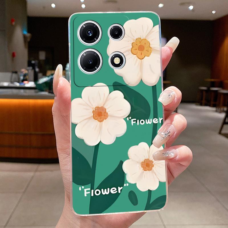 For Infinix Note 30 VIP Phone Case X6710 Clear Silicone Soft Cover For Infinix Note 30 VIP Fashion Flower Cases Note30 VIP Coque