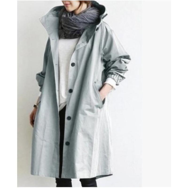 Autumn Casual Style Trench Coat Women's Mid To Long Style New Style Temperament Waist Cinching 8-color Long Sleeved Jacket