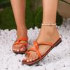 Fashion 2025 Sandals Women Summer New Version Clip Toe Flip Flops Outdoor Fashion Flat Casual Non-slip Sandals Female Beach
