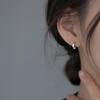 Authentic Möbius Hoop Earrings: Elegant Women's 2025 Sterling Silver Studs