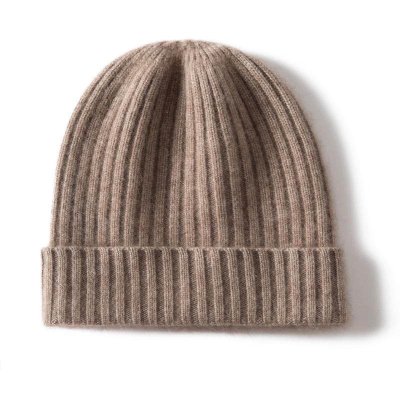 Treasure Series Cashmere Beanie: Unisex Thick Knit Wool Hat with Baby Yarn