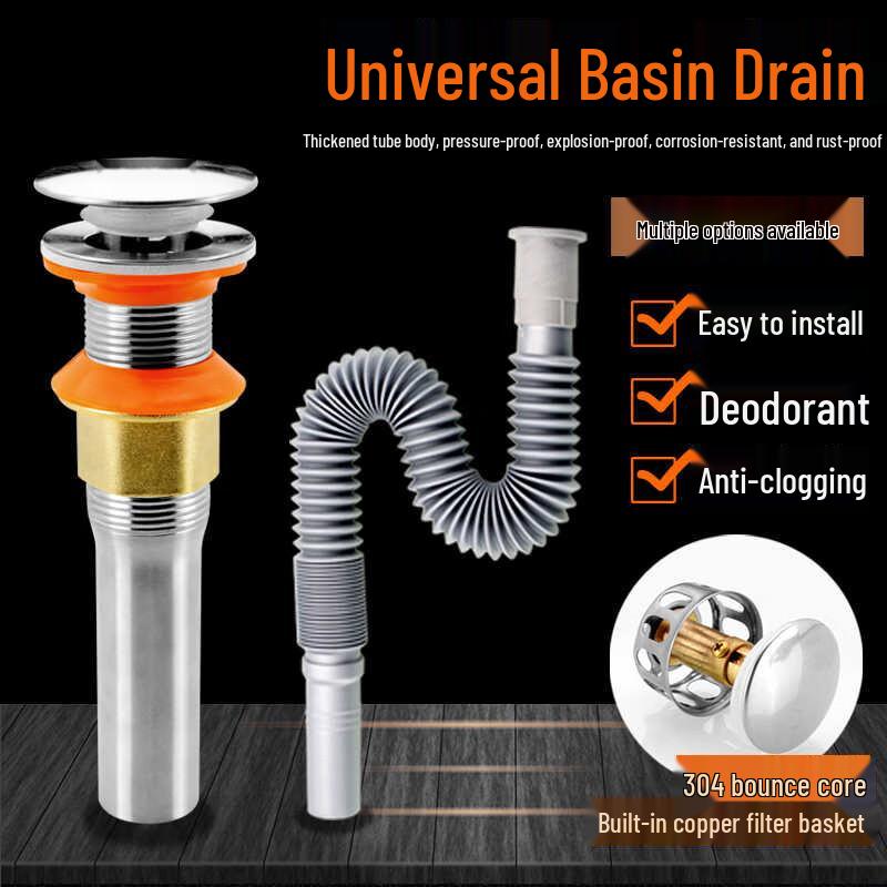 Stainless Steel Basin Drain Kit