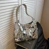Mobile Phone Bag Sequin Tote Bag Purse Silver Shoulder Bag Fashion Blingbling Handbag Outdoor