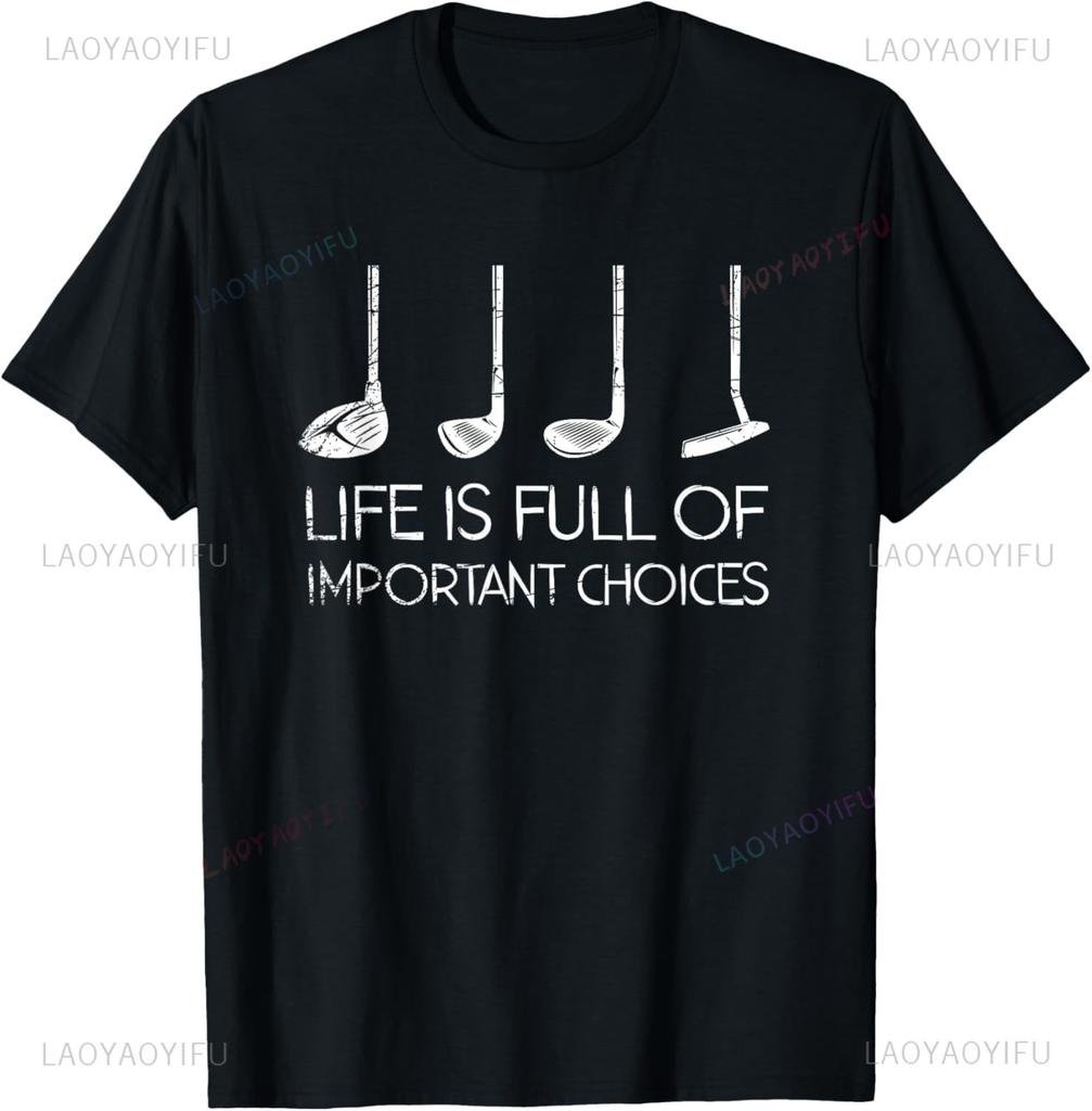 Golfing Unisex Sports Funny Golfer Fathers Day Gift Golf Tshirt Print Original Design Gifts T Shirts Vintage Camiseta Hombre