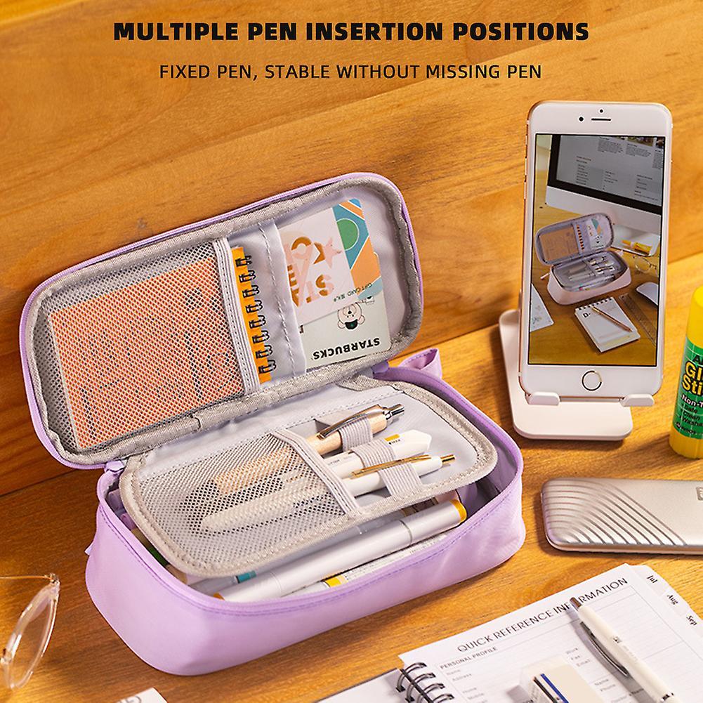 Large Capacity Double Pencil Bag Simple Girls Junior High School Students Portable Stationery Box