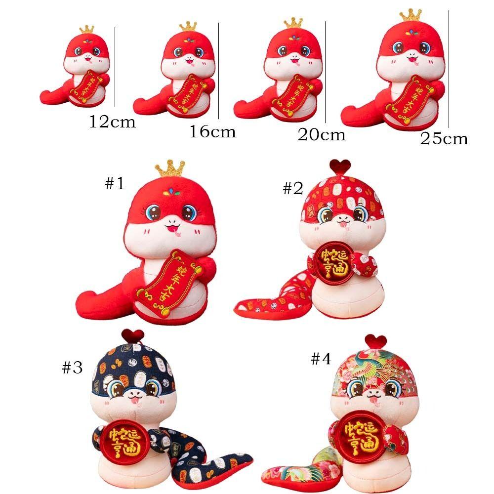 Stuffed Snake Year Mascot Toy Cute Lucky Snake Doll Plushies  Birthday Gifts