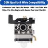 Carburetor Tune Up Kit Compatible with Mantis 7940 7268 7264 Mini Tiller, Fits 25cc Engine with Gasket Fuel Line Filter Kit