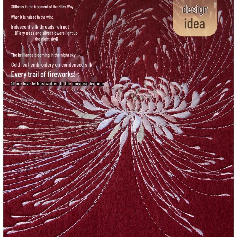 JIUMU Women's Pure Wool Embroidered Shawl Scarf