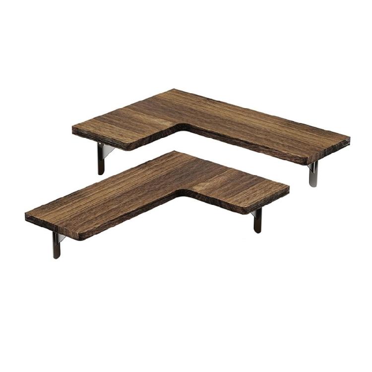 Versatile Corner Floating Shelf Versatile Corner Floating Shelf Wood Rack for Bathroom Kitchen Bedroom Storage