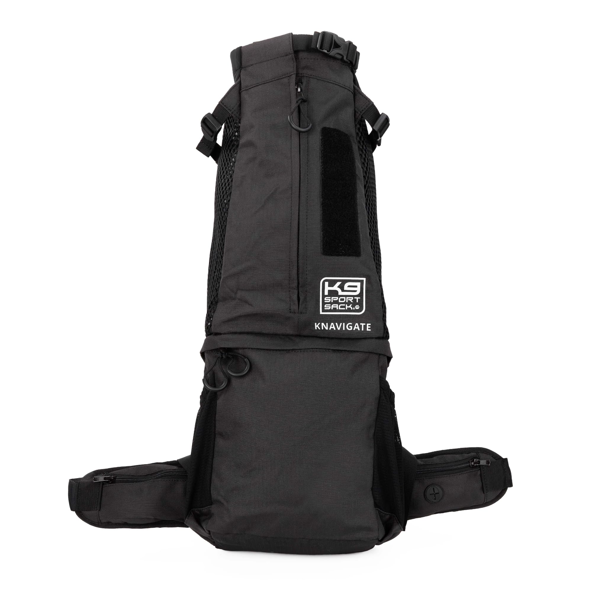 

K9 Sport Sack Knavigate Переноска для собак Рюкзак для собак Подходит для большинства размеров собак Регулируемый спереди рюкзак-переноска для собак Одобрено ветеринаром Полночь (XS, чёрный