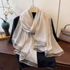 Spring and Summer New Temperament Fashionable Scarf Thin Air Conditioning Shawl Long Warm Emulation Silk Scarf for Women