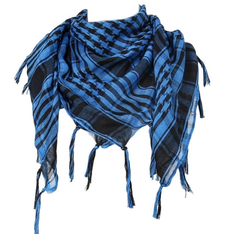 124A Ørken Shemagh Tørklæde Blødt Med Kvast Arabisk Hovedtørklæde Unisex Keffiyeh Bandana Unisex Hovedindpakning Arabisk Tørklæde Hovedbeklædning