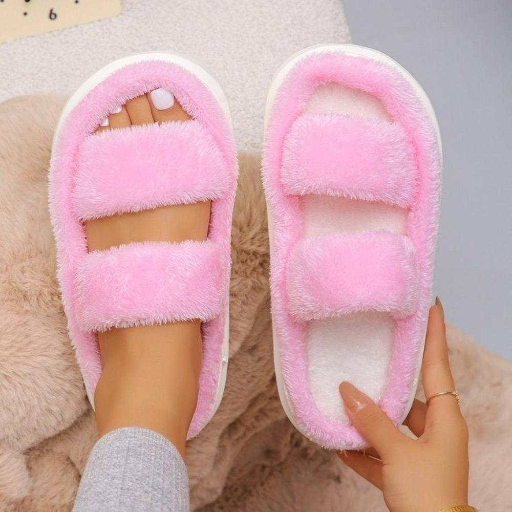 Fashion Women's Slippers 2024 New Winter Casual Thick Soled Women's Warm Cotton Shoes