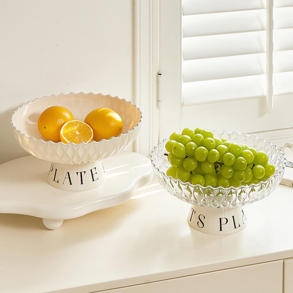 Fruit Plate Serving Dish Buffet Plates Decorative Tray Round Pedestal Fruit Bowl for Restaurant Birthday Parties Buffet Dinner