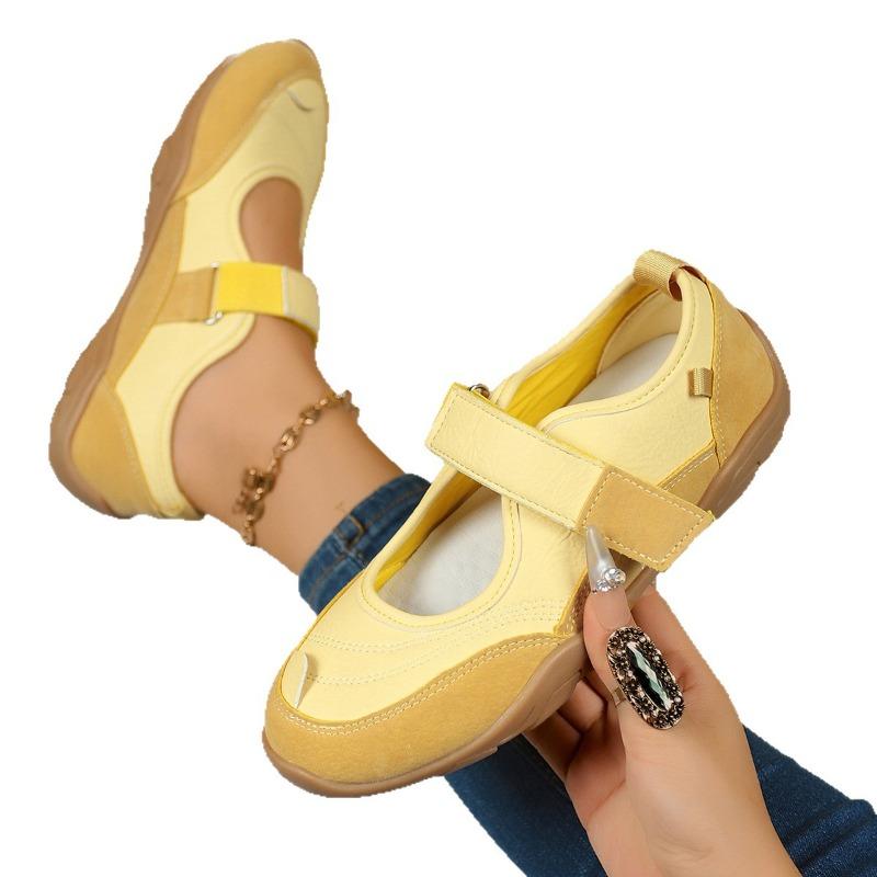 Damen Sneaker in Überweite, Klettverschluss Low Cut Flats, Europäische Freizeit Schuhe Großhandel für Damen