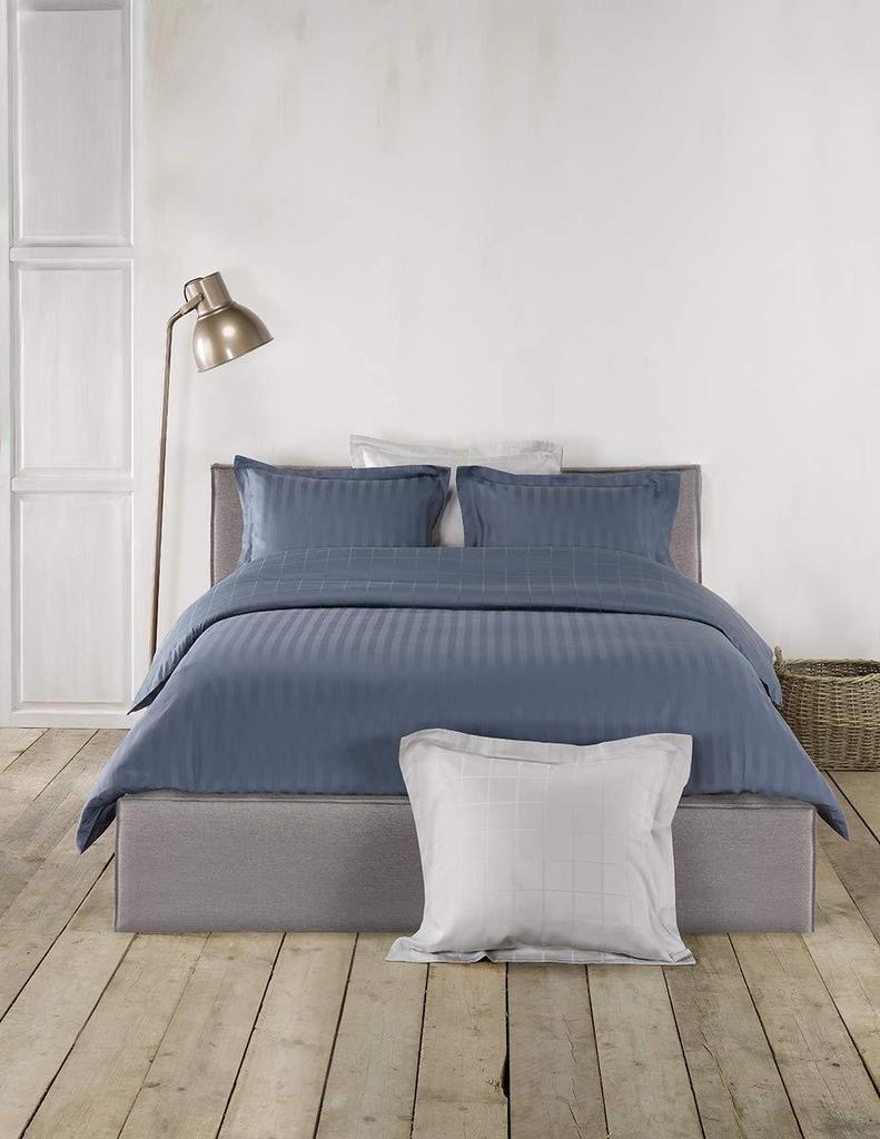 Parure Copripiumino E Federe De Witte Lietaer Salix – Cotone Percalle 180 Fili – 200x220 Cm – Bianco/Verde