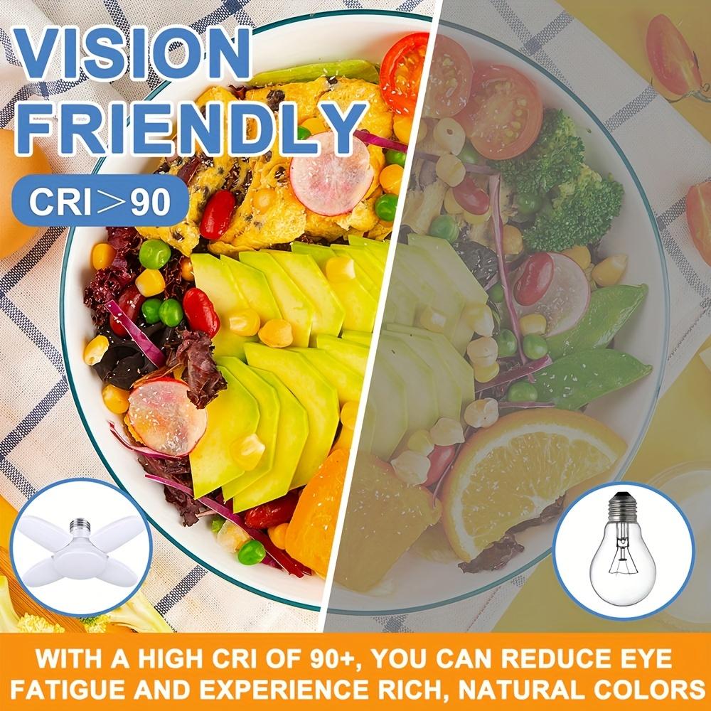 1/2 Stück Mini-Lüfterflügel-LED-Birnen, 38 W LED-Garagenlicht mit hoher Lumenzahl, LED-Deckenleuchten mit verstellbaren Paneelen, LED-Ladenleuchten, für Garage, Scheune