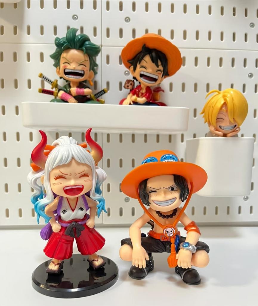 1-2Pcs One Piece Anime Figure Doll Portgas D Ace Yamato Q Version Model Decor Peripheral Ornament Children Charm  Gifts Toys