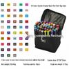 Touch Quick-Drying Double-Ended Alcohol Marker Pen Set - 24/48/80 Colors, Black Handle, Ideal for Kids' Art