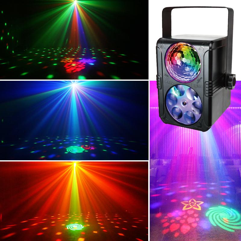 LED Projection Stage Lighting RGBW Mini DJ Disco Laser Party Lights Remote Control USB Plug Christmas Wedding Home Club Decor
