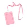 Badge Holder Bright Color Thick Sturdy ABS Rounded Corner Waterproof Bus Card Holder with Lanyard