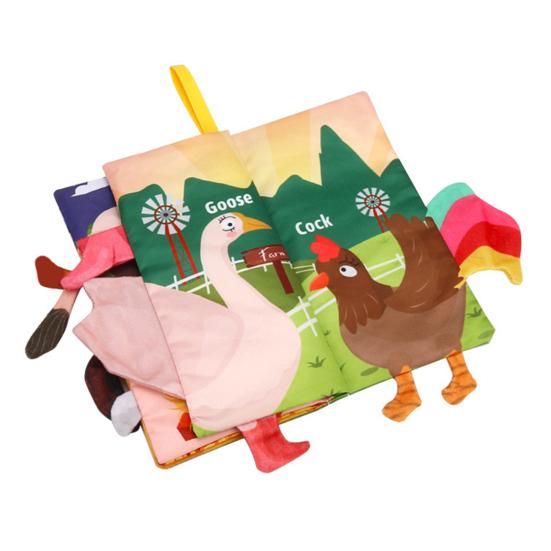 

Baby Cloth Book Toy Animal Vehicle Learning Touch And Feel Crinkle Book 0-3 Newborn Infant Sensory Activity Book Early Education Stroller Toy C