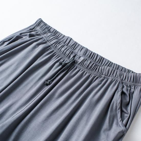 Modal Summer Pajama Shorts Stay Cool Comfortable Solid Color All-match Drawstring Shorts Men Accessories