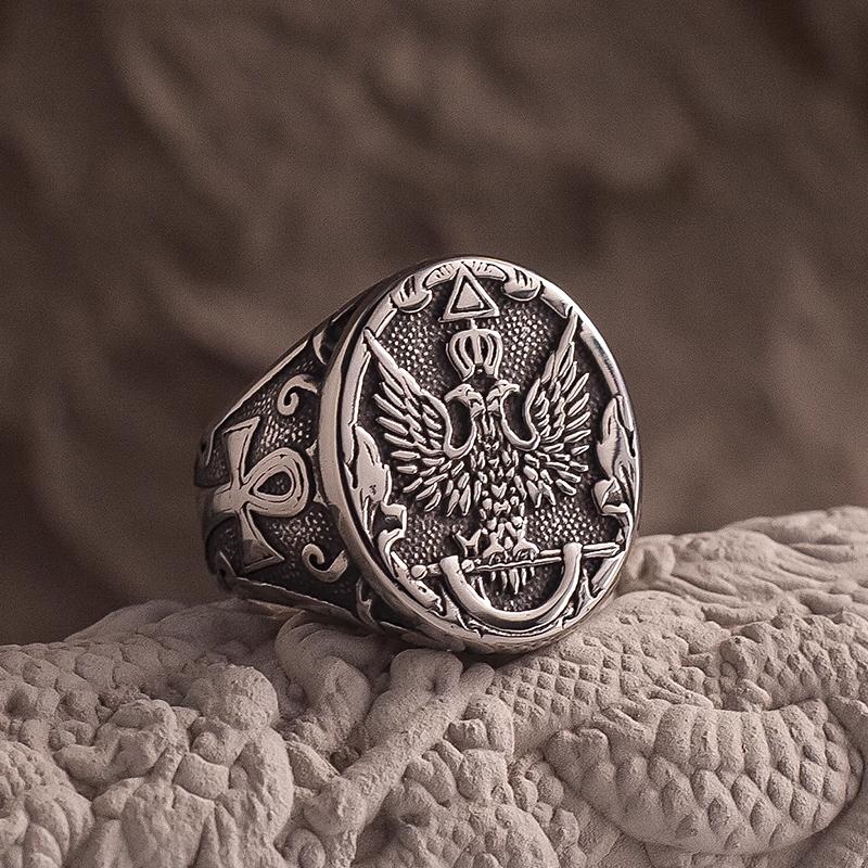 

Вінтажне Кільце з Емблемою Двоголового Орла з Нержавіючої Сталі Панк Хіп-Хоп Мода Кільце-Хрест для Чоловіків Амулет Байкера Прикраса Подарунок Дропшипінг 13