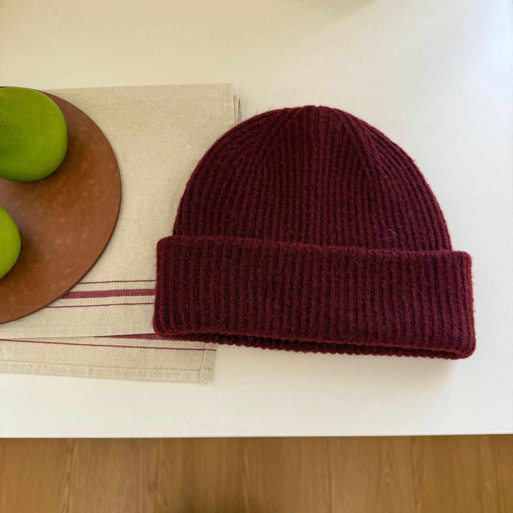 Wool Blend Beanie: Solid Color, Autumn/Winter, Stylish & Warm for Workwear and Hiking