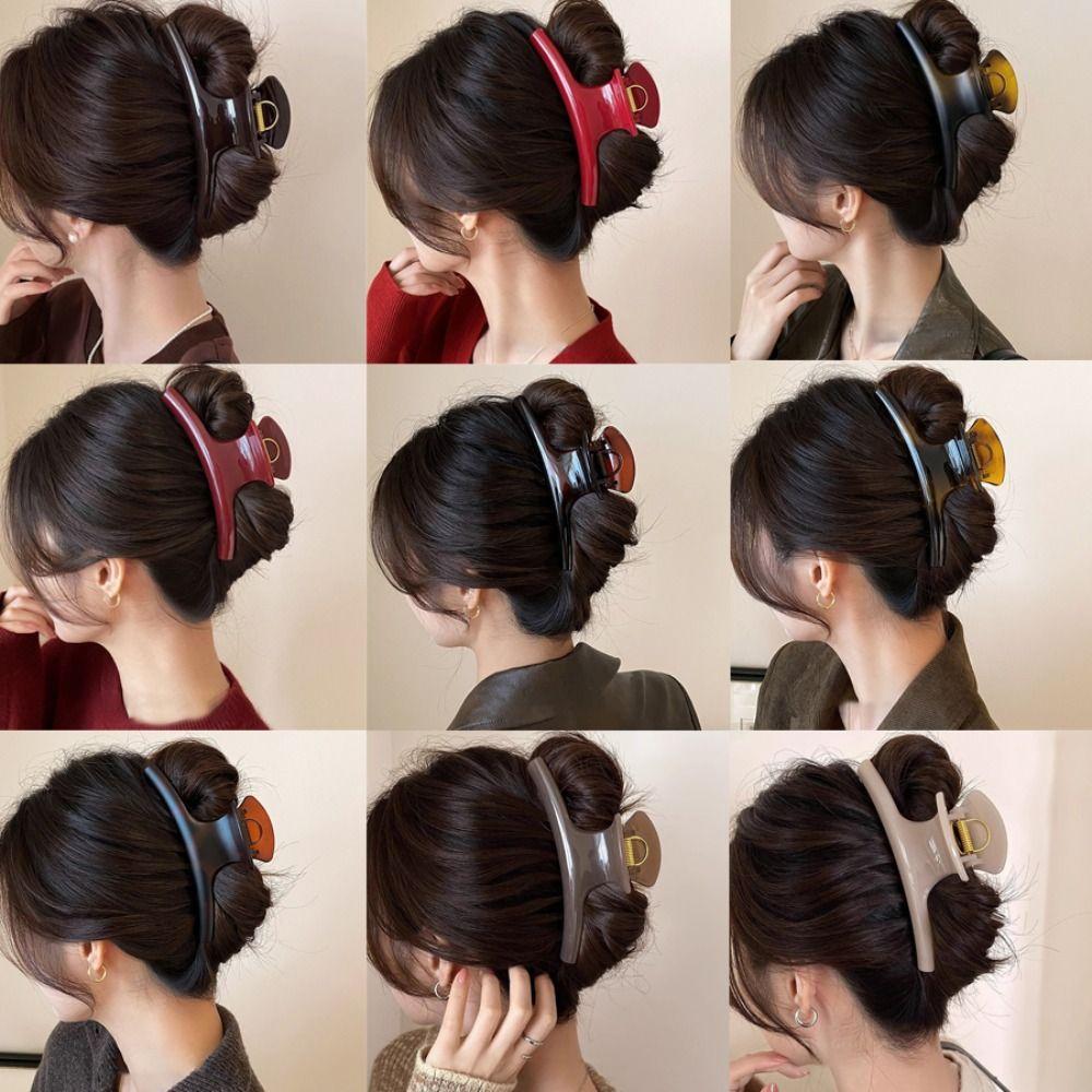 15cm Size Hair Claw Clip Arc Shaped Shark Clip Stylish Large Hair Clip  Women Use