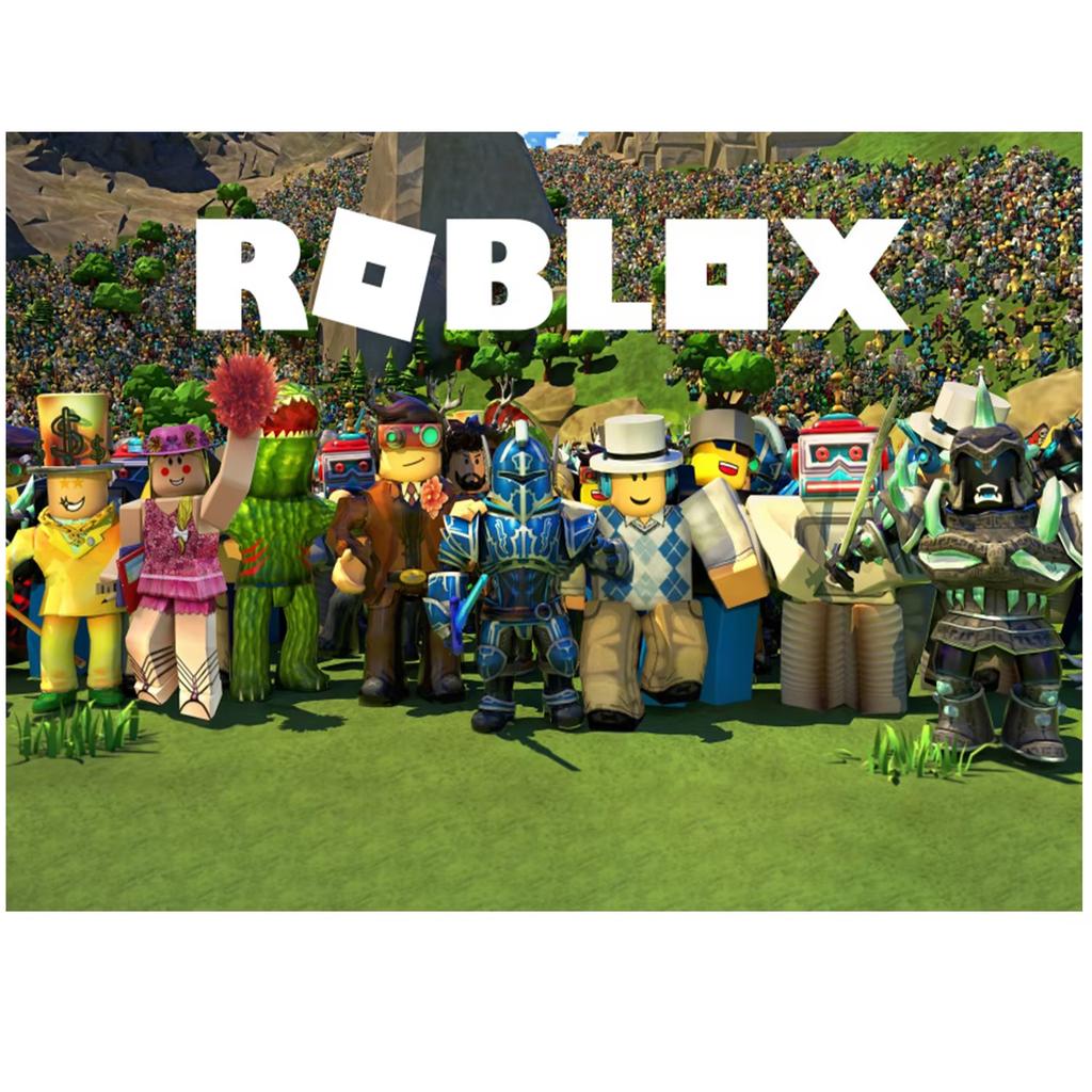 Roblox Game Themed Vinyl Backdrop Photo Background For Kids Boys Birthday Party Decoration Photography Prop Party Supply Cloth