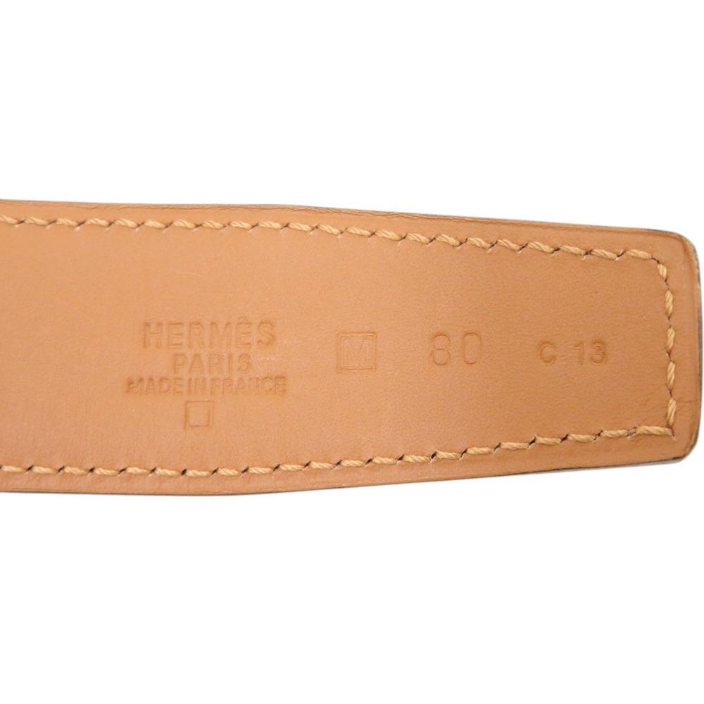 Used AUTHENTIC HERMES Constance H-Bucklebelt Beige alligator