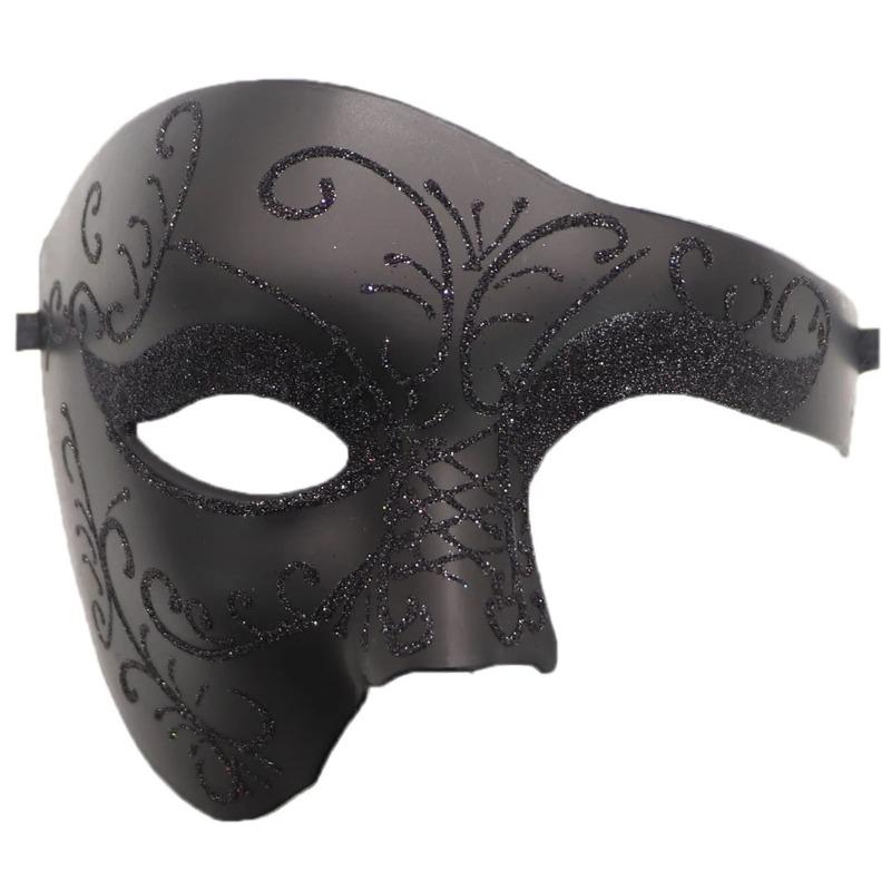 Carnival One-eyed Half-face Phantom Mask Vintage Antique Opera Phantom Dance Party Cosplay Costume Mask 2025