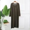 Autumn Night Dress Women Loose Large Nightgown Solid Color Sleepshirts Long-Sleeves Nightie Nightdress Modal Sleepwear