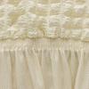 Thick 3D Bubble Gauze Chair Cover with Lace Hem Full Elastic Universal Dining Chair Slipcover