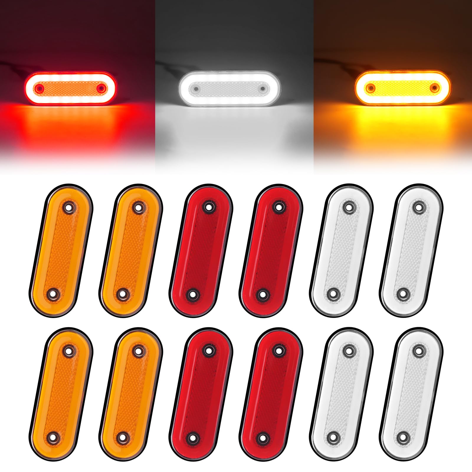 

Xuzimaoyi Side Marker for and Roadside New Elliptical Marker High Waterproof LED Set of 12 and Lamps, 12V/24V LED, Trucks, Trailers, Lights, Lamps,